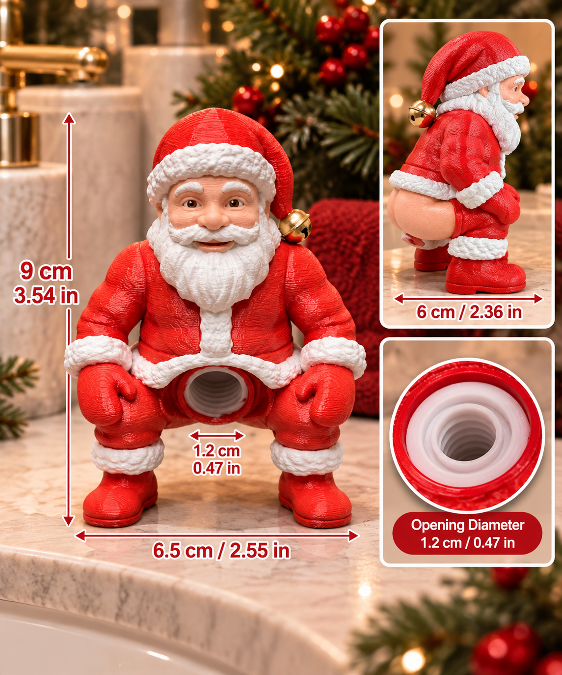 SantaSqueeze Funny Christmas Toothpaste Dispenser